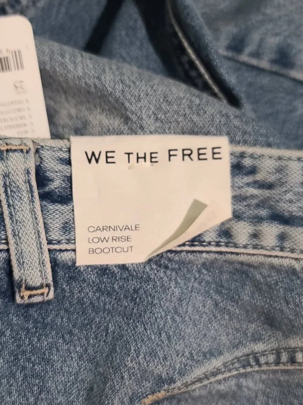 Free People CARNIVALE LOW RISE BOOTCUT Jeans Size 25 Blue NWT